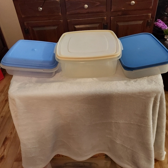 Lot of 3 Preowned Food Storage Containers 3 Different Manufacturer and Sizes. - Picture 2 of 14